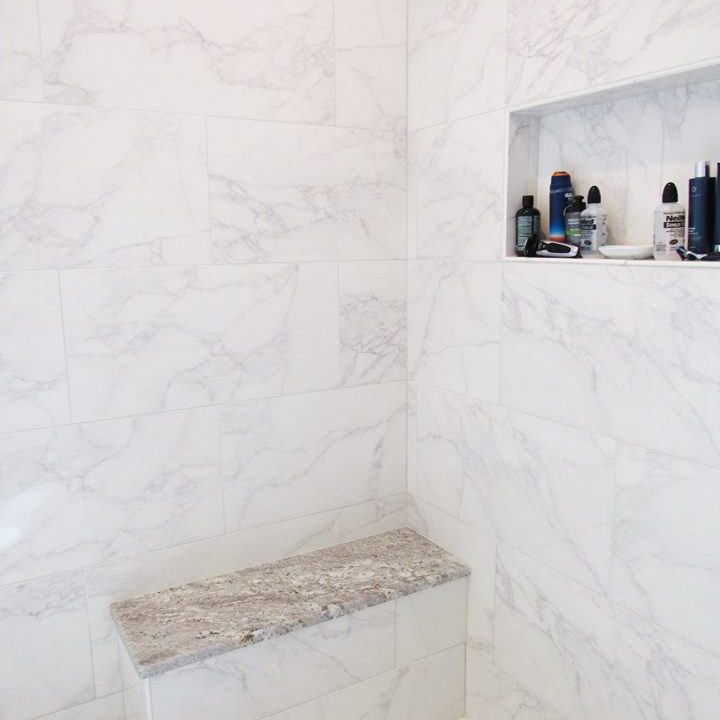 Built in shower shelves remodel phenix city alabama