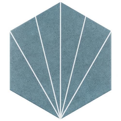 Aster Hex Azul 8-5/8"x9-7/8" Porcelain F/W Tile