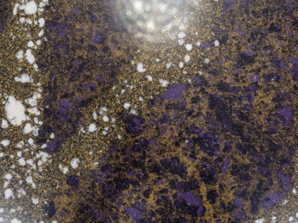 purple and gold marble countertop
