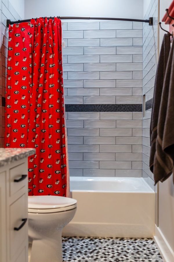 bathroom remodel. custom tile work